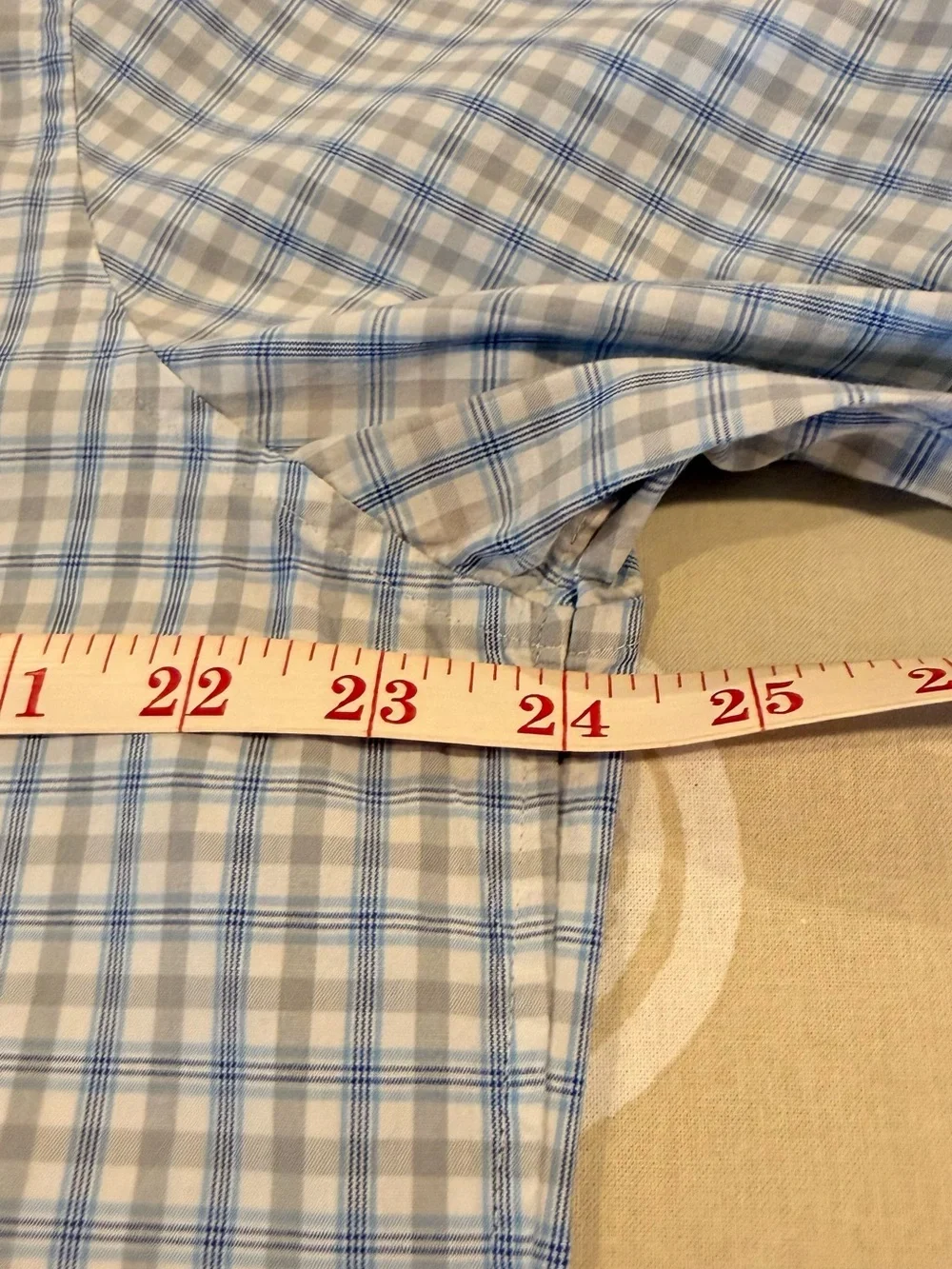 Banana Republic Lavender Gingham Short-Sleeve Button-Down Shirt
